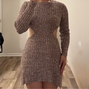 Forever 21 Cutout Sweater/Knitted Mini Dress Small